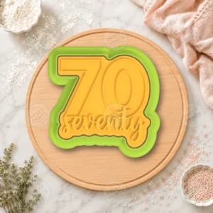 70 Seventy Birthday Number Cookie Cutter & Stamp