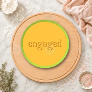 Engaged Lettering Cookie Cutter & Stamp