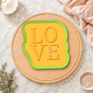 LOVE Block Letters Cookie Cutter & Stamp