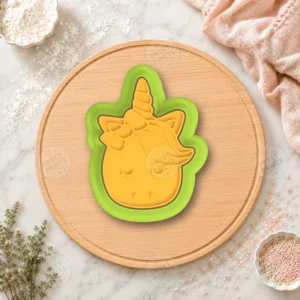 Kawaii Unicorn Face Cookie Cutter & Stamp